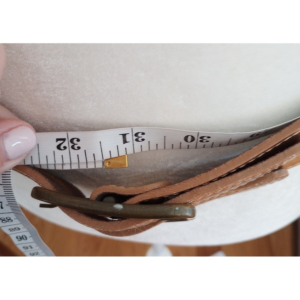 Abaco Paris Cuir Veritable Ladies Belt Made In France Size:M Metallic Pink - Picture 7 of 7